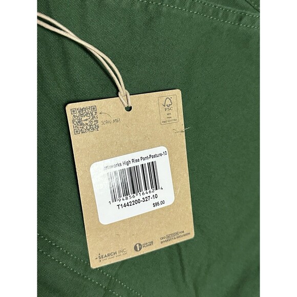 NEW Toad & Co Womens Size 10 Earthworks High Rise Cropped Pant Pasture Green $95 - Picture 7 of 8